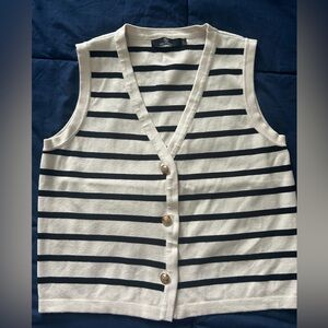 Classic Striped Button-Down Vest